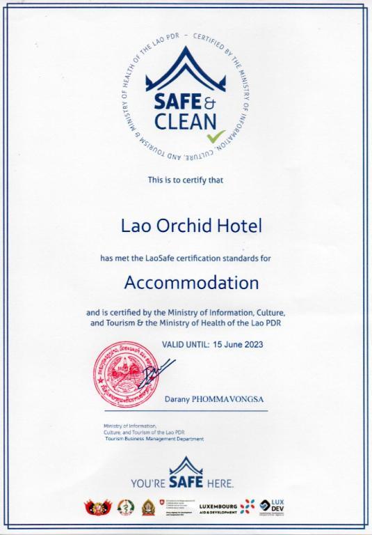 Lao Orchid Hotel Vientiane Bagian luar foto
