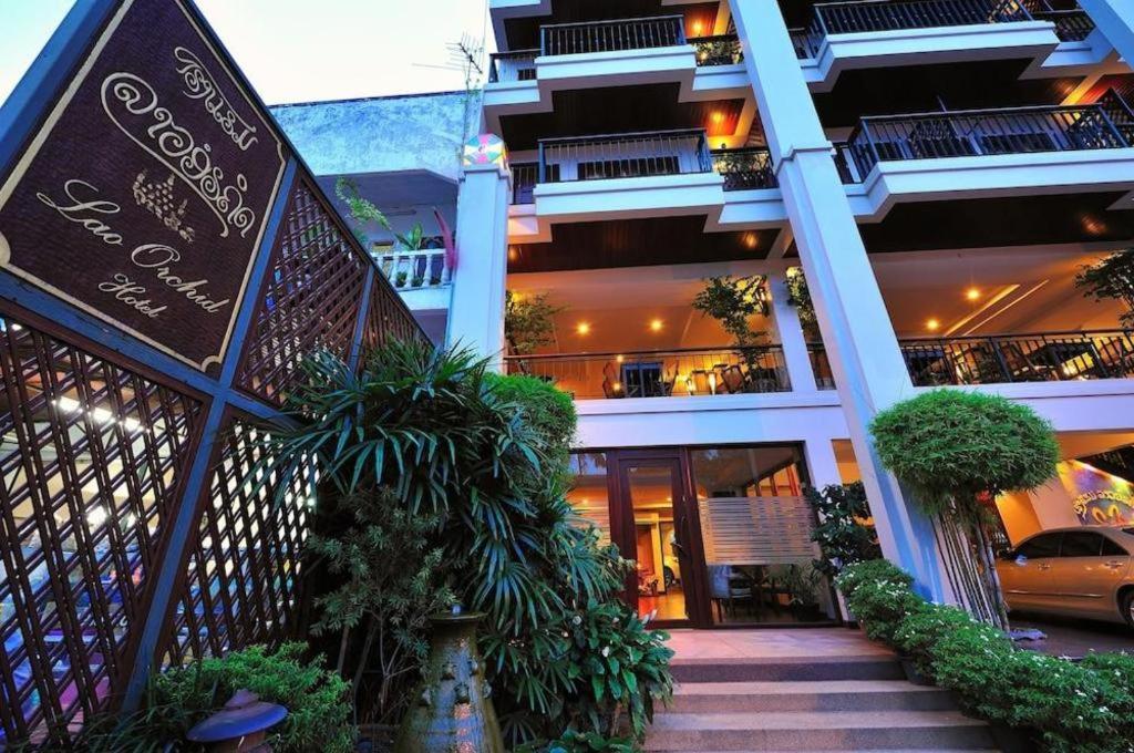 Lao Orchid Hotel Vientiane Bagian luar foto